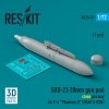 RESKIT RS72-0471 SUU-23 20mm gun pod (close gun bay) for F-4 Phantom II (USAF) (1 pcs) (3D Printed) 1/72